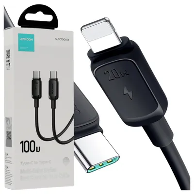 Obrázek produktu pro JOYROOM S-CL020A14B, 1,2 m, Lightning, USB C, Samec, Samec, Černá