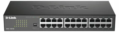 Produktbild von D-Link DGS-1024D, ungemanaged, IEEE 802.3, IEEE 802.3ab, IEEE 802.3u, IEEE 802.3x, 8000 Eintragungen, 10/100/1000 Mbps, 48 Gbit/Sek, Schwarz