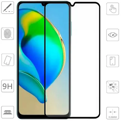 Produktbild von Für ZTE Blade A54 2x 3D Display Full LCD H9 Hart Glas Folie Seiten Schutz
