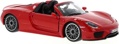 Produktbild von Bburago 21076 Porsche 918 Spyder rot 2015 Maßstab 1:24