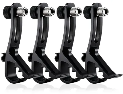 Image de Lot de 4 pinces de microphone universelles