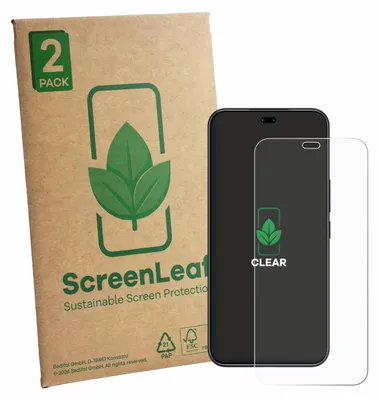 Produktbild von 2x ScreenLeaf Schutzfolie für Honor 400 Pro nachhaltiger Displayschutz Display Schutz Folie Klar Transparent
