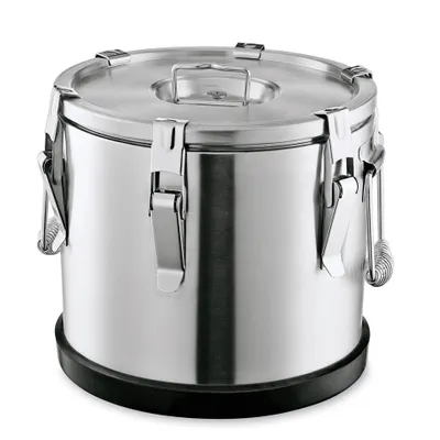 Produktbild von Thermobehälter, CNS, 4-35 Liter wählbar, Doppelwand : Thermospeisetransportbehälter, 4,0 ltr. Variante: Thermospeisetransportbehälter, 4,0 ltr.