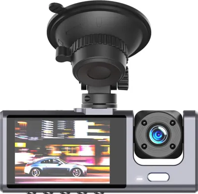 Produktbild von Partel, Dashcam mit 3 Kameras, Mikrofon und Lautsprecher für Auto, Schwarz