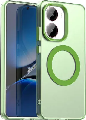 Produktbild von Magnetisch Hülle für Xiaomi Poco X7 Pro, Schlank Durchscheinend Matt Stoßfest Handyhülle Grün