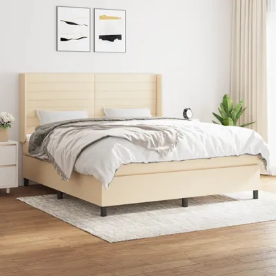Produktbild von Maison Exclusive - Boxspringbett mit Matratze Creme 180x200 cm Stoff