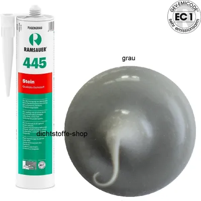 Produktbild von RAMSAUER 445 Naturstein Silikon 310 ml Kartusche Grau