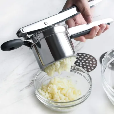 Produktbild von Edelstahlpresse, manuelle Stahlpresse, verwendet für Gemüse-, Obst- und Kartoffelpresse, mit 3 austauschbaren Platten