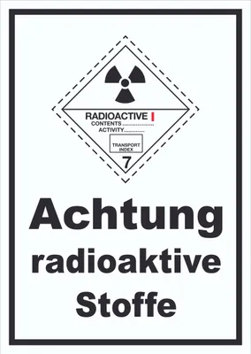 Produktbild von Schild radioaktive Stoffe Radioactive I-WEISS hochkant A3 (297x420mm)