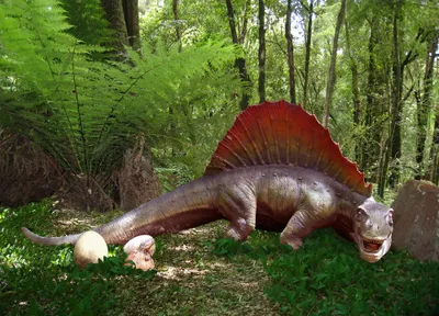 Produktbild von 3 D Ansichtskarte Dimetrodon, Postkarte Wackelkarte Hologrammkarte Dinosaurier