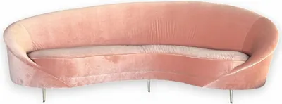 Produktbild von Casa Padrino Luxus Samt Sofa Rosa / Messing 230 cm - Luxus Wohnzimmer Möbel