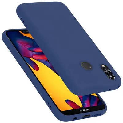 Produktbild von Cadorabo Schutzhülle für Huawei P20 LITE 2018 / NOVA 3E Hülle in Blau Handyhülle Case Cover TPU Etui