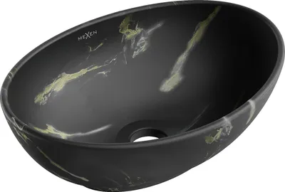 Immagine prodotto di Mexen Elza lavabo da appoggio 40 x 33 cm, pietra nera - 21014084