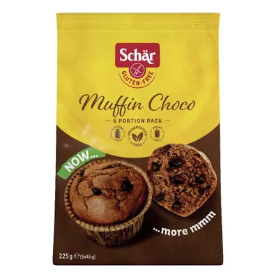 A product package for chocolate chip muffins.