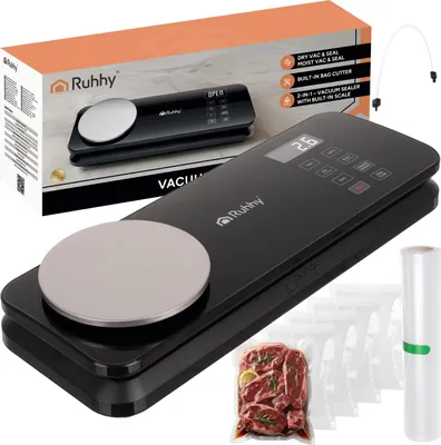 Obrázek produktu pro Ruhhy 24756 Vakuová svářečka fólií s váhou 120 W, 80 kPa, černá