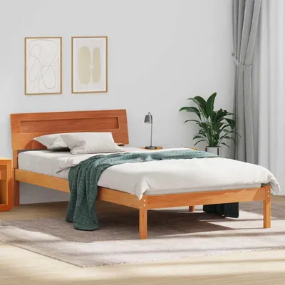 Produktbild von Möbel Bettgestell Wachsbraun 80 x 200 cm Massivholz Kiefer - Klassische Betten 872799
