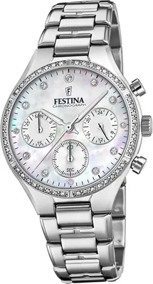 Produktbild von Festina Edelstahl Damen Uhr F20401/1 Armbanduhr silber Boyfriend D2UF20401/1