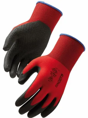 Image de Gants polyamide SINGER rouge - taille 10 - NYMR15CFTN10