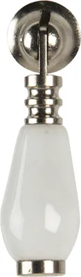 Zdjęcie produktu dla Gałka do drzwi Clayre & Eef 2x6 cm Biała ceramika