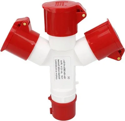 Zdjęcie produktu dla Wodoodporne wtyczki przemysłowe IP44, 2-biegunowe, 380 V, izolowane, odporne na zużycie