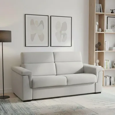 Immagine prodotto di Nus - Divano Letto 3 Posti, 225x95 cm Grigio Chiaro, Sfoderabile  Italy