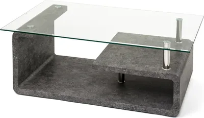 Produktbild von Couchtisch >2/102-30< in Stone Optik, Glas - 110x40x65cm (BxHxT)