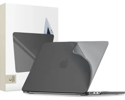 Produktbild von Schutzhülle für MacBook Air 15.3" M5 / M4 / M3 / M2, Tech-Protect Softshell, mattes Durchscheinend-Schwarz