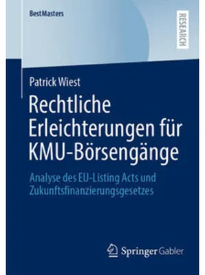 Obrázek produktu pro Rechtliche Erleichterungen für KMU-Börsengänge