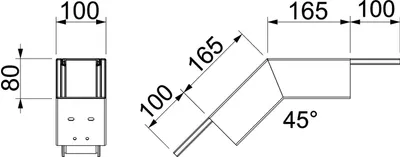 Produktbild von OBO BETTERMANN Bogen 45, fallend m Brandschutzgewebe 1 Stück