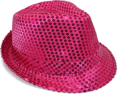 Produktbild von Pinker Pailletten Hut (mit LED Blinklicht)