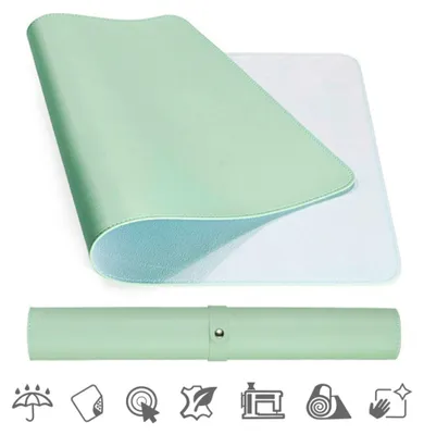 Immagine prodotto di Tappetino per mouse e tastiera MOSH in ecopelle, color menta (S, M, L), modello MSH-TC-LGS
