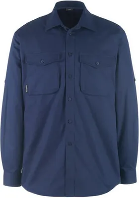 Produktbild von MASCOT 12004-530-01-45-46, Hemd, Uni, Navy, 45-46, 46 cm, Baumwolle