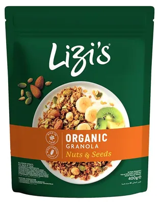 Produktbild von LIZI's Granola, Organic Nuts & Seeds 400g