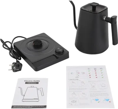 Zdjęcie produktu dla Czajnik elektryczny, precyzyjna regulacja temperatury, moc 1200 W, czarny