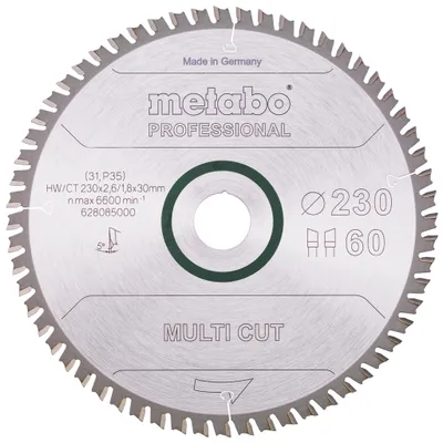 Produktbild von Metabo Sägeblatt multi cut - professional WZ 5°