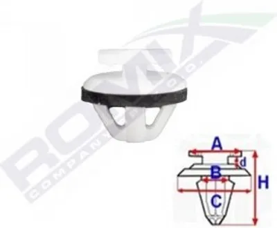 Produktbild von 10x ROMIX C70314 Clip Fahrzeugtür, unten