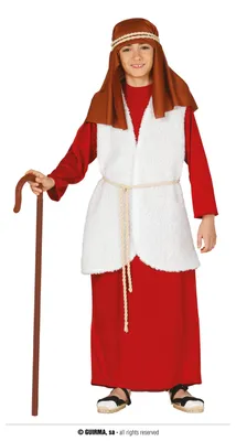 Produktbild von Fiestas Guirca Hirtenkostüm Rot Weihnachten Größe 116