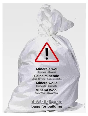 Produktbild von 10 Stück Big Bag für Mineralwolle 140x120cm | Sack zur Entsorgung von KMF/Glaswolleabfällen