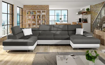 Produktbild von MIRJAN24 Ecksofa Cotere Bis, Eckcouch mit Bettkasten, U-Form Schlafsofa vom Hersteller, Wohnlandschaft (Soft 017 + Lux 06 + Soft 017, Seite: Links)