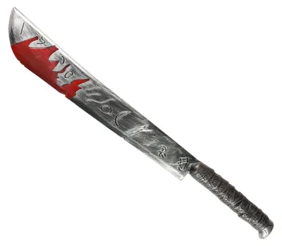 Produktbild von Machete mit Blut Halloween 74 cm