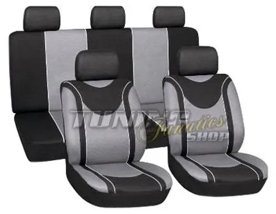 Produktbild von Sitzbezug Sitzbezüge Schonbezüge Bezug Sitz Schwarz-Grau SET für viele Fahrzeuge