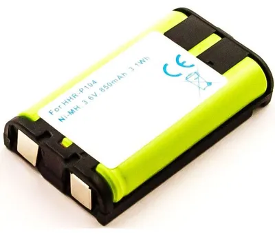 Produktbild von Akku für Panasonic KX-TG 2313W NiMH 3,6 Volt 800 mAh schwarz.