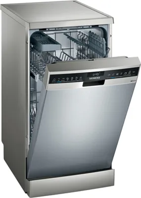 Produktbild von Siemens iQ300, Freistehender Geschirrspüler SR23HI48KE, 45 cm breit, 84,5 cm hoch Edelstahl, lackiert