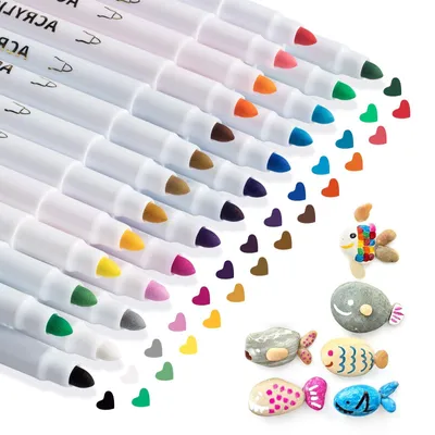 Produktbild von 25 Wasserfeste Acrylfarben Stifte für kreative Projekte