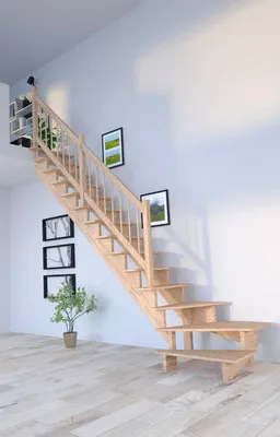 Obrázek produktu pro Schodiště Pertura Atanas Dub bez podstupnic dub 1/4-stočené dole vlevo 100 cm 13/14
