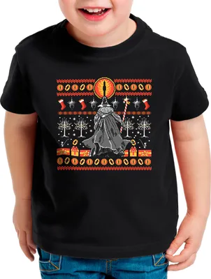 Produktbild von style3 Wizard Christmas Kinder T-Shirt xmas weihnachten weihnachtspullover pulli ugly sweater strick