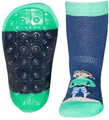 Produktbild von ewers Stoppersocken Vollsohle Pirat marine grün 21-22