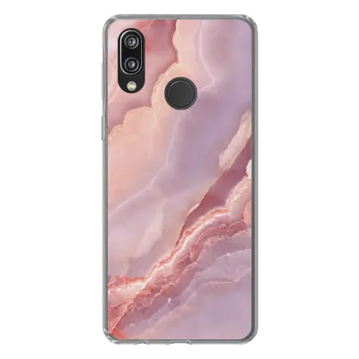 Produktbild von MuchoWow® Handyhülle Schutzhülle Hülle für Huawei P20 Lite (2020) Naturstein - Rosa - Nahaufnahme Silikon Softcase Handy Hülle - Kartenhalter