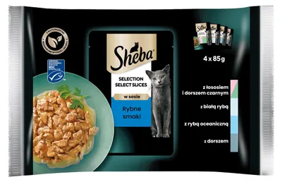 Productafbeelding van Sheba 4770608255725, Volwassen individu, Kabeljauw, Zalm, Tonijn, Witvis, 85 g