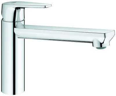 Image de Grohe BauEdge Mitigeur monocommandé pour évier, saillie 222mm, hauteur moyenne, orientable, 31693000